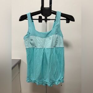 Lululemon Elevate Tank Angel Blue Tonka Stripe White Size 10